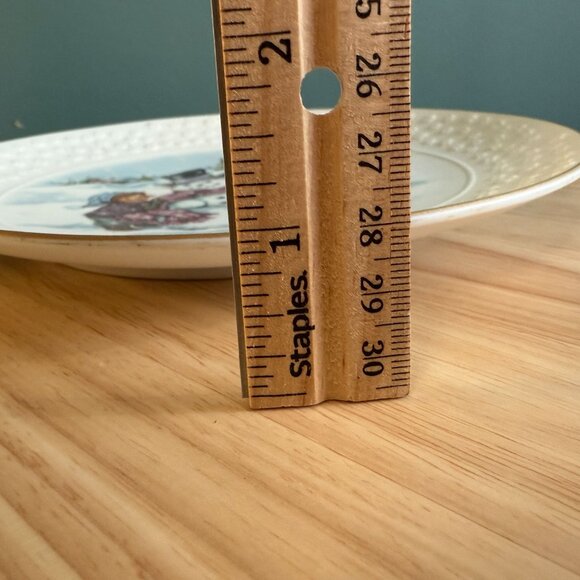 1986 Avon A Child's Christmas Porcelain 22K Gold TrimCollection Plate Snowman - Picture 9 of 9